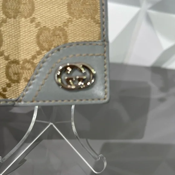 GUCCI Wallet GG Supreme 597609 Leather Grey Men's Women's - Picture 14 of 14